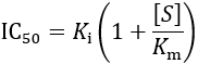 IC50 equation for competitive inhibition