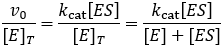 Deriving the Michaelis-Menten equation: divide both sides by total enzyme concentration