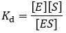 Equilibrium constant Kd definition