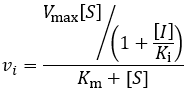 Non-competitive initial velocity equation
