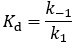 Dissociation constant kinetic equation