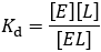 Equilibrium constant definition dissociation constant Kd