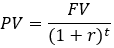 Present value equation