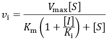 Initial velocity equation for competitive inhibition