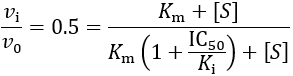 Deriving IC50 equation for competitive inhibition