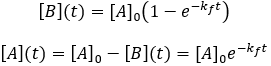 First order irreversible concentration equations