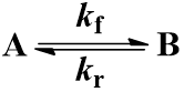 First order reversible kinetic scheme