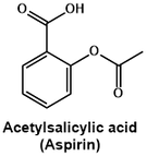 Aspirin chemical structure (acetylsalicylic acid)