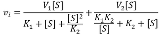 Generalized kinetic equation substrate inhibition