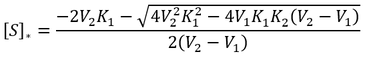 Optimum substrate concentration equation