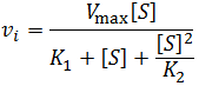 Substrate inhibition kinetic equation